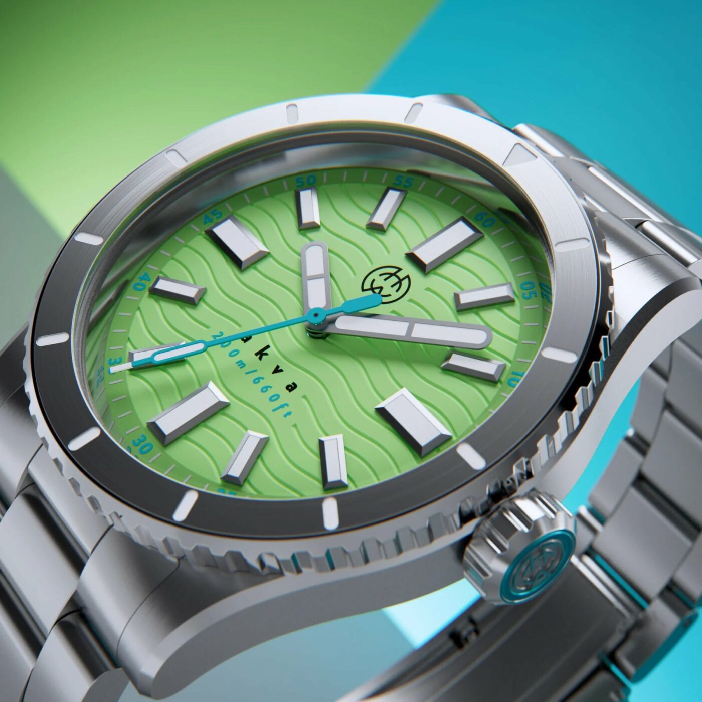 Henry-Archer-watches-akva-coral-green-closeup