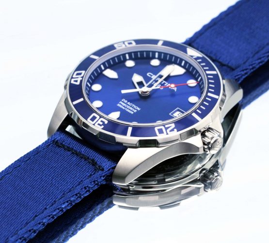 Certina Watch Blue on blue two piece NATO by Watchbandit by achickenwristsdelight