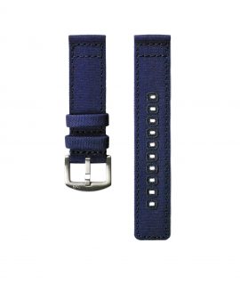 Canvas watch band navy blue Watchbandit