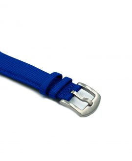 Cordura Watch Strap Blue stainless steel buckle by Watchbandit