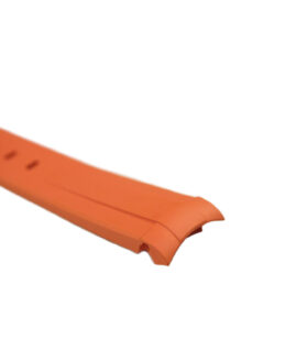 Curved-End-Rubber-Watch-Strap-Orange-WB-Original-Side