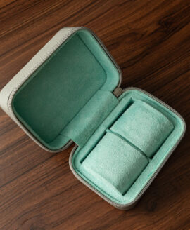 Delugs - Zip Box (Two) - Light Grey Tiffany Blue-open