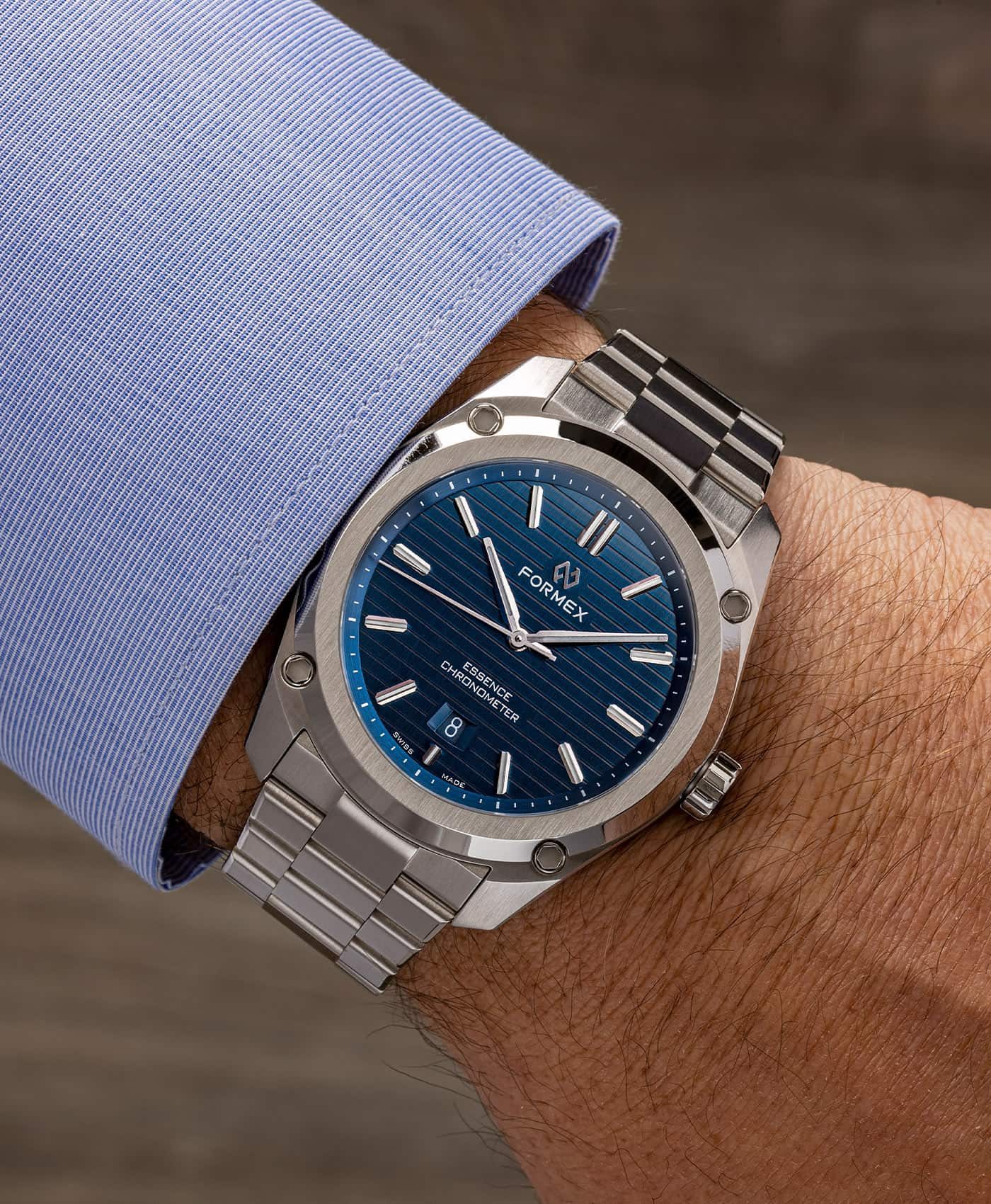 Formex - Essence FortyThree - Automatic Chronometer Blue dial - wrist shot