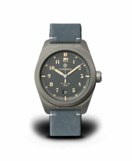 Formex - Field Automatic - Ash Grey 41 - Deployant Leone Bolgheri Leather Strap