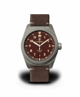 Formex - Field Automatic - Mahogany Red 41 - Deployant Caraffa Brown Bolgheri Leather Strap