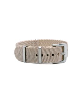 Herringbone Nato Strap - Beige - Front-min