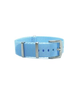 Herringbone Nato Strap - Light Blue - Front-min