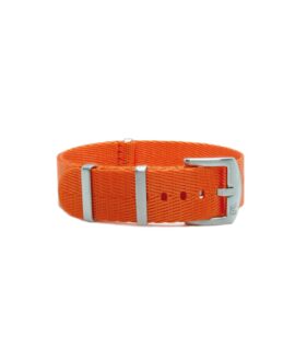 Herringbone Nato Strap - Orange - Front-min