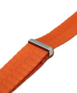 Herringbone Nato Strap - Orange - Side-min