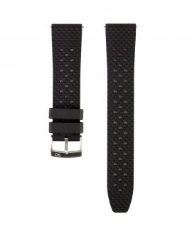 Rhombus FKM Rubber watch strap_Black_Front