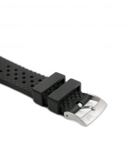 Rhombus Rubber watch strap_Black_Side