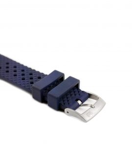 Rhombus Rubber watch strap_Blue_Side