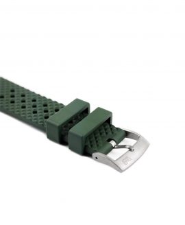 Rhombus Rubber watch strap_Green_Side