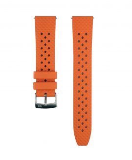 Rhombus FKM Rubber watch strap_Orange_Front