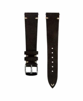 Jelsdal - Vintage Suede Watch Strap - Dark Brown-min