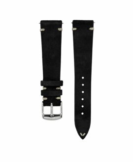 Jelsdal_Vintage Suede-Watch Strap-Black-min