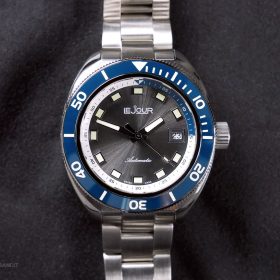 LeJour Hammerhead LJ-HH-003 grey dial blue bezel