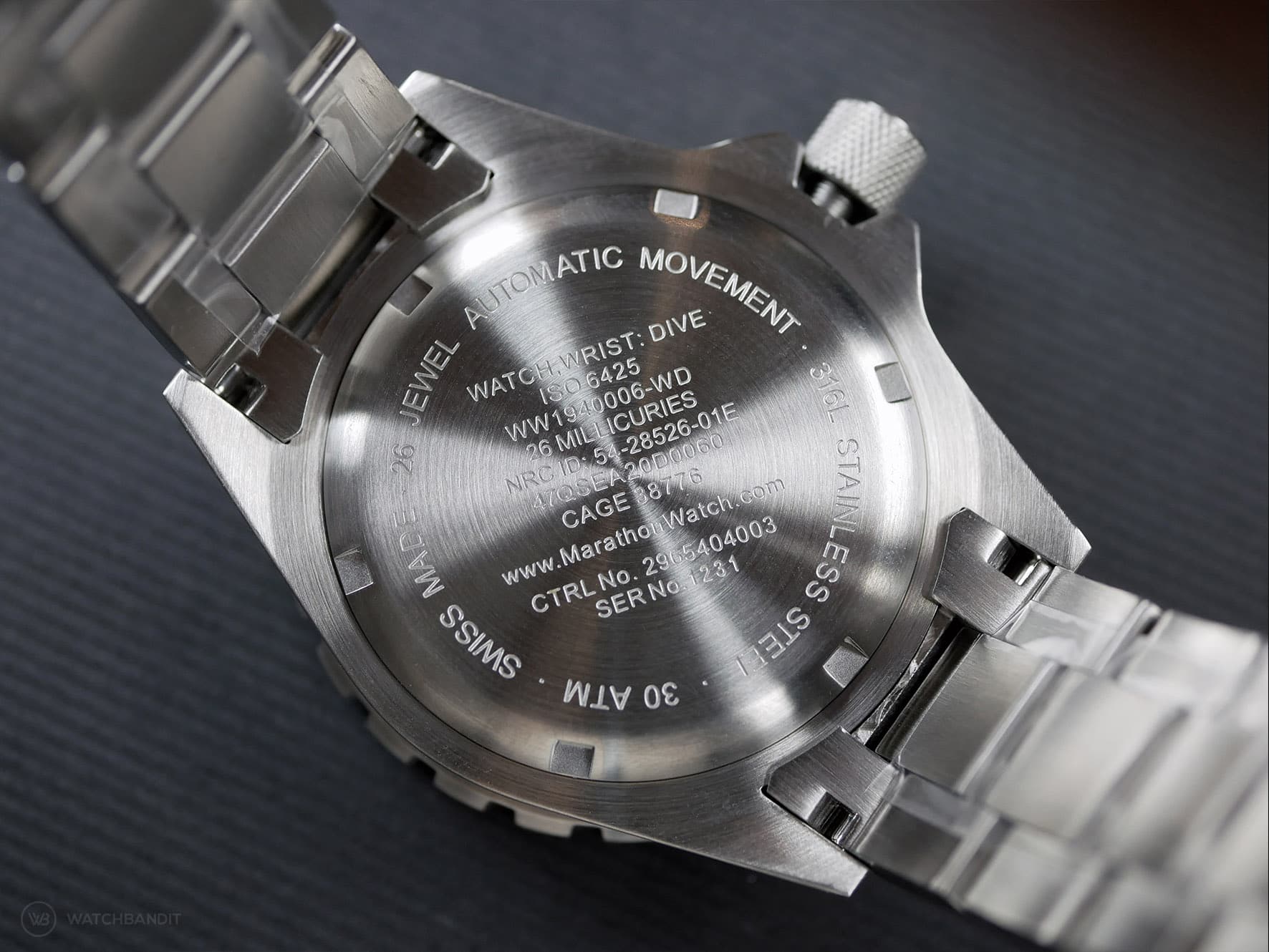 Marathon 41MM Arctic Edition Diver's Automatic (GSAR)-case back-min