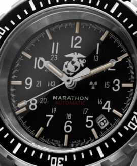 Marathon-41mm-Official-USMC-Large-Divers-Automatic-GSAR-tritium-tubes-dial-close-up-min