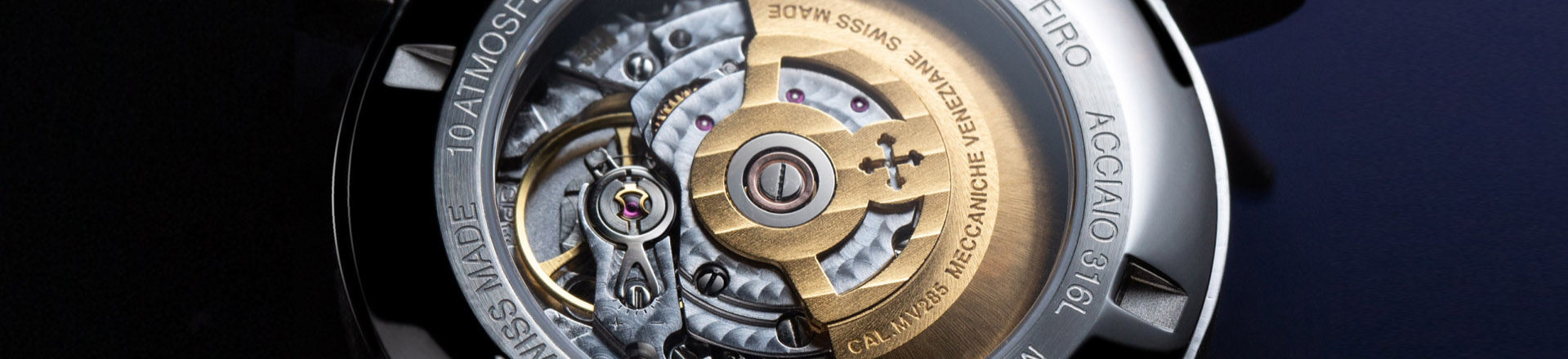 Watch movement Swiss Made Meccaniche Veneziane close up