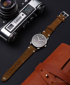 NOMOS Club Campus dark brown suede strap