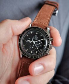 Omega Speedmaster Classic Suede Strap – Brown | WB Original