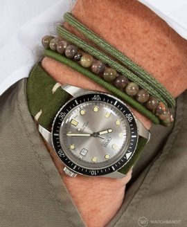 Oris pocket shot green suede strap