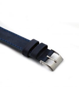 Pebro Premium Calfskin Watch Strap Blue No 189 Buckle close up