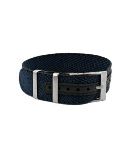 Premium Adjustable Single-Pass Nato Strap_Black Blue_WB Original