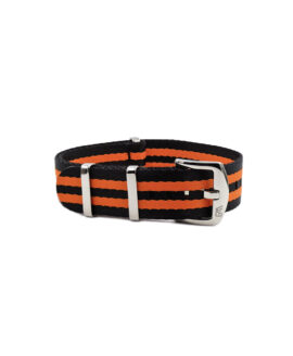 Premium-Nato-Strap-Black-Orange-Polished