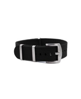 Ripped Nato Strap - Black - Front-min