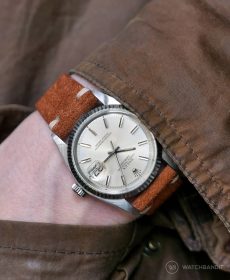 Rolex Datejust 36 on Cognac Suede strap by RIOS1931