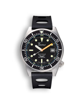 Squale-1521 Series-026-A-Sandblasted-Black-RubberStrap