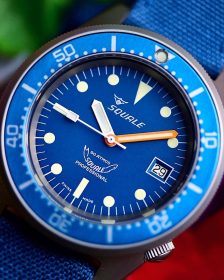 Squale 1521 Series 026 A Sandblasted Ocea Watchbandit blue canvas strap - Picture: @the.automatic.diver