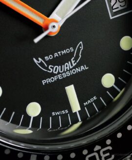 Squale - 1521 Series - 026A Polished Black - Dial macro-min