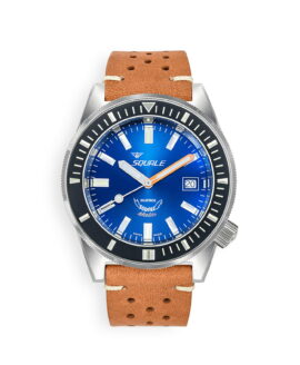 Squale - Matic - Dark Blue - 60 ATM - Leather Strap-min