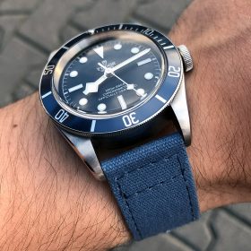 Tudor Heritage Black Bay blue 79230B Canvas Strap WatchBandit