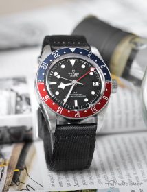 Tudor Black Bay GMT on black two-piece WB Original NATO strap by @tempusx