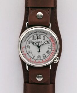 Vario - 1918 Medic - White Dial with White Lume - Mahogany Brown-min