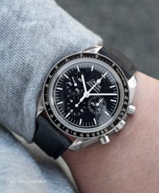 Watchbandit black Sailcloth Cordura strap Omega Speedmaster Professional