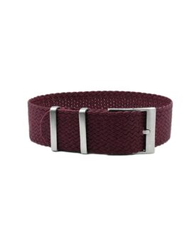 Watchbandit Premium Perlon Watch Strap - Burgundy