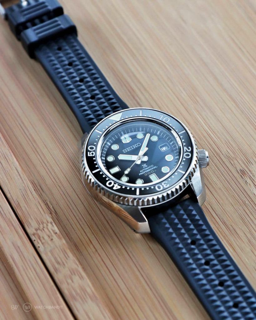 Watchbandit Waffle Rubber Strap Seiko Prospex