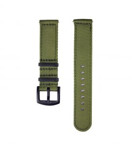 WB_Two_Piece_Nato_strap_green_black_PVD_front