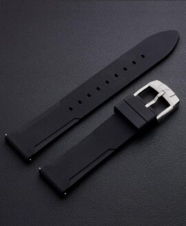 zelos-BLACK FKM RUBBER STRAP WITH STEEL BUCKLE-min