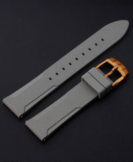 zelos-GREY FKM RUBBER STRAP WITH BRONZE BUCKLE-min